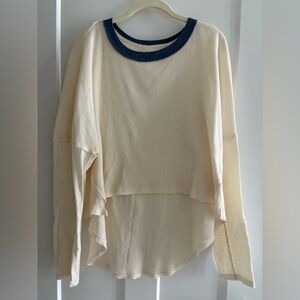 Free People Jayson Ringer High Low Thermal Tee